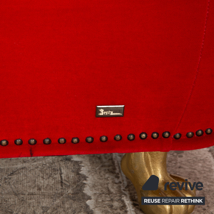 Bretz Gaudi Samt Sessel Rot