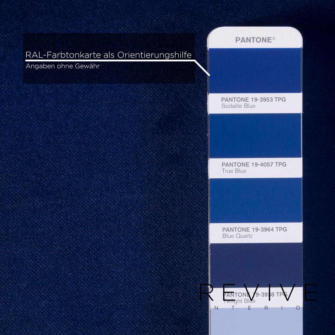 Bretz Gaudi Samt Sofa Blau Dreisitzer #11460