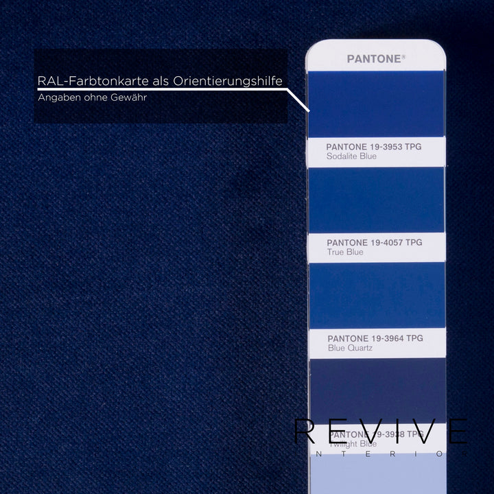 Bretz Gaudi Samt Sofa Blau Dreisitzer #11460