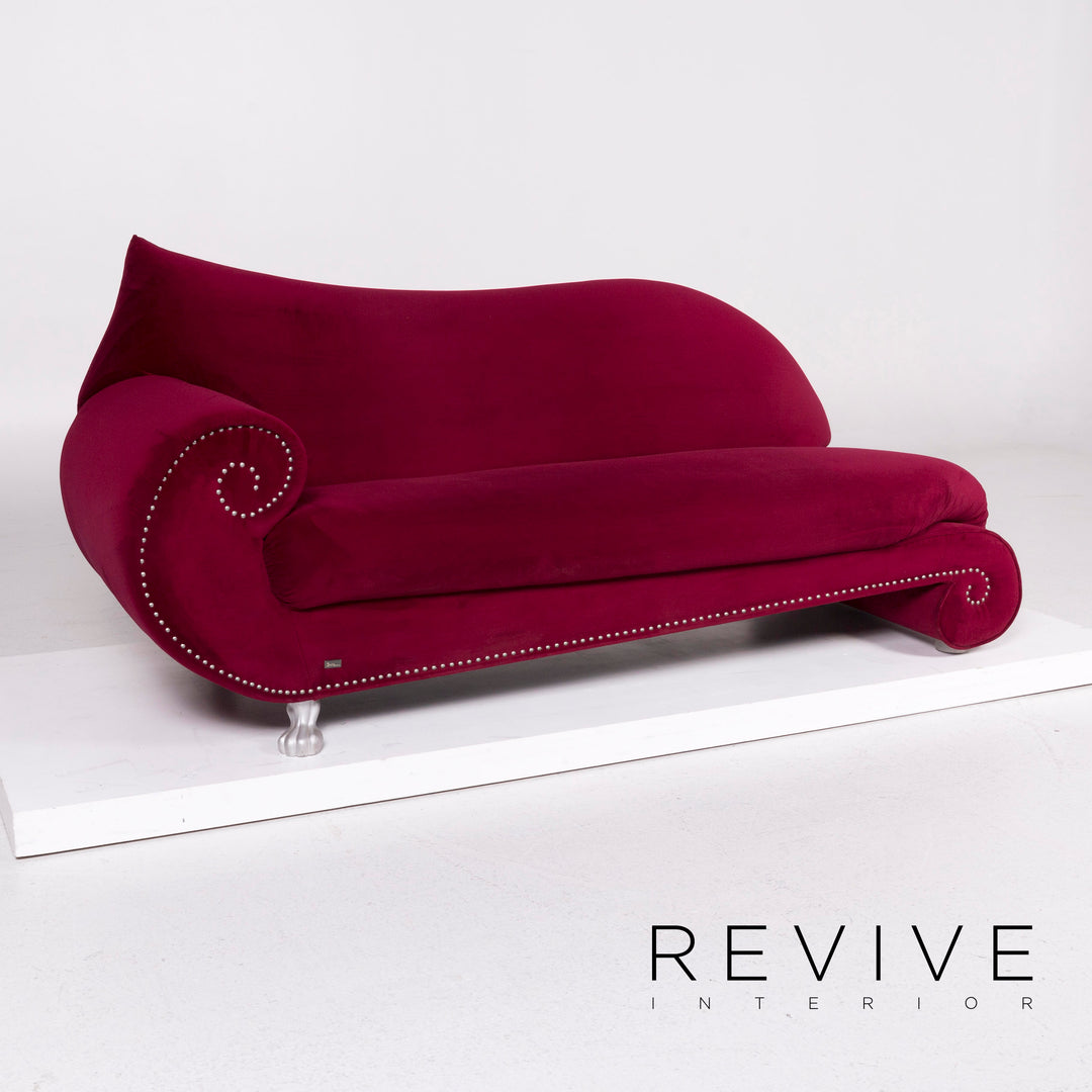 Bretz Gaudi Samt Sofa Pink Dreisitzer #11802