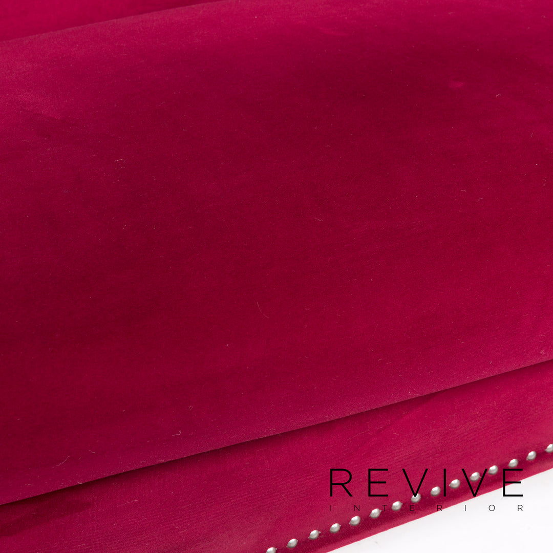 Bretz Gaudi Samt Sofa Pink Dreisitzer #11802