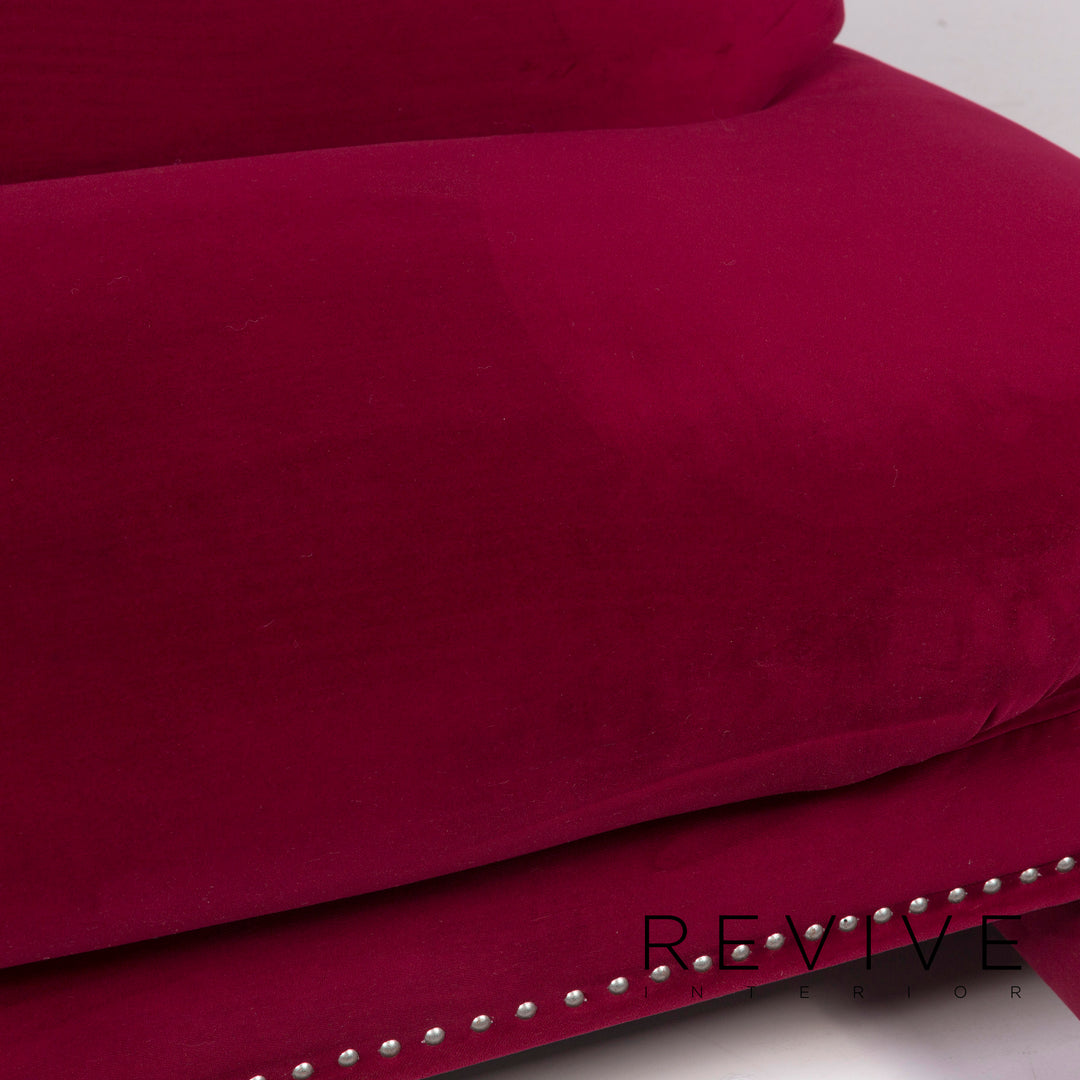 Bretz Gaudi Samt Sofa Pink Dreisitzer #11802