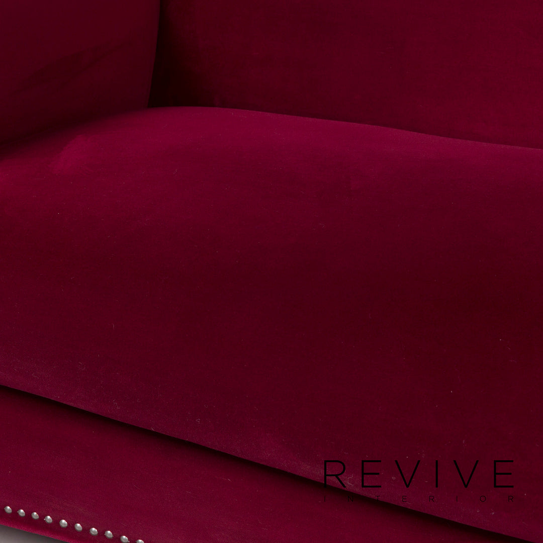 Bretz Gaudi Samt Sofa Pink Dreisitzer #11802