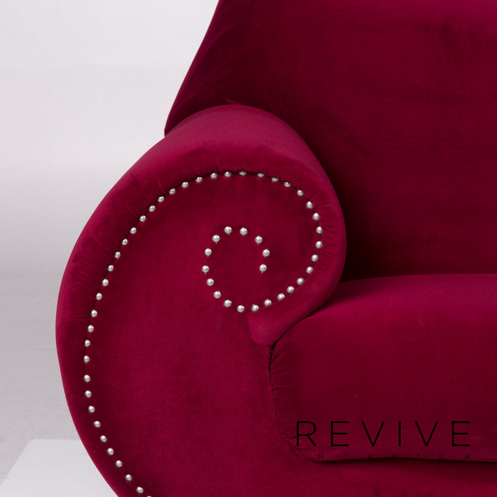 Bretz Gaudi Samt Sofa Pink Dreisitzer #11802