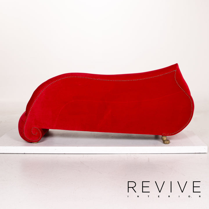 Bretz Gaudi Samt Sofa Rot Dreisitzer Couch #14978