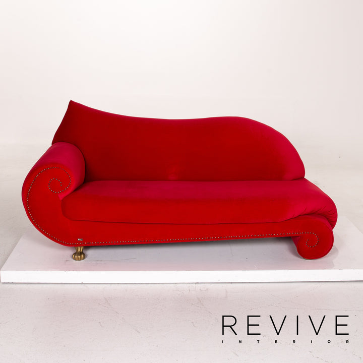 Bretz Gaudi Samt Sofa Rot Dreisitzer Couch #14978