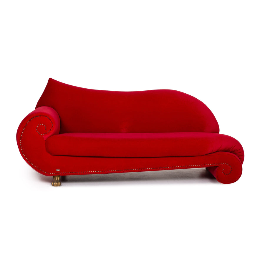 Bretz Gaudi Samt Sofa Rot Dreisitzer Couch #14978