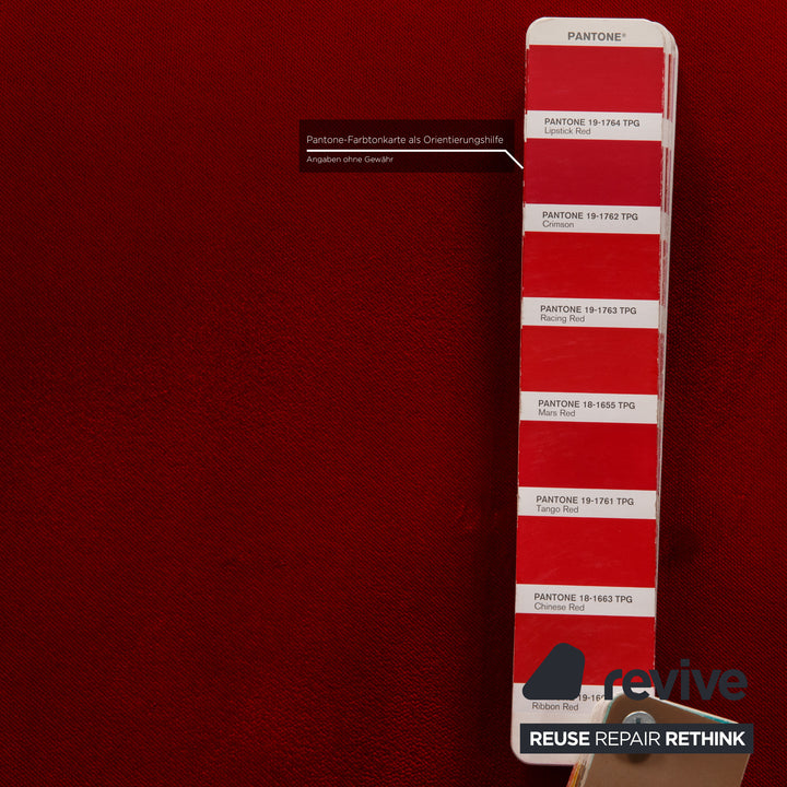 Bretz Gaudi Samt Sofa Rot Dreisitzer Couch Recamière