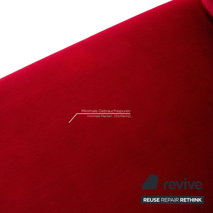 Bretz Gaudi Samt Sofa Rot Dreisitzer Couch Recamière