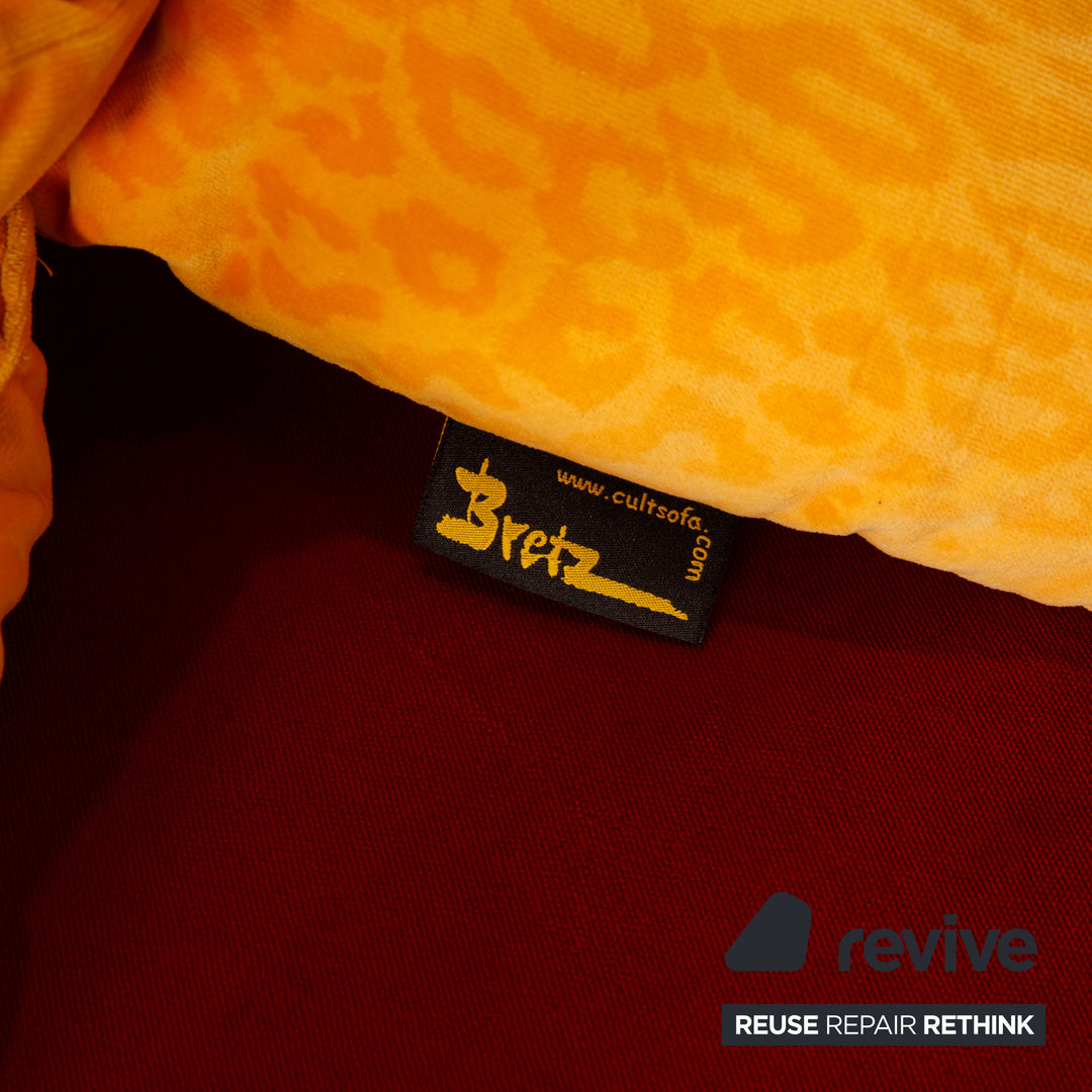 Bretz Gaudi Samt Sofa Rot Dreisitzer Couch Recamière
