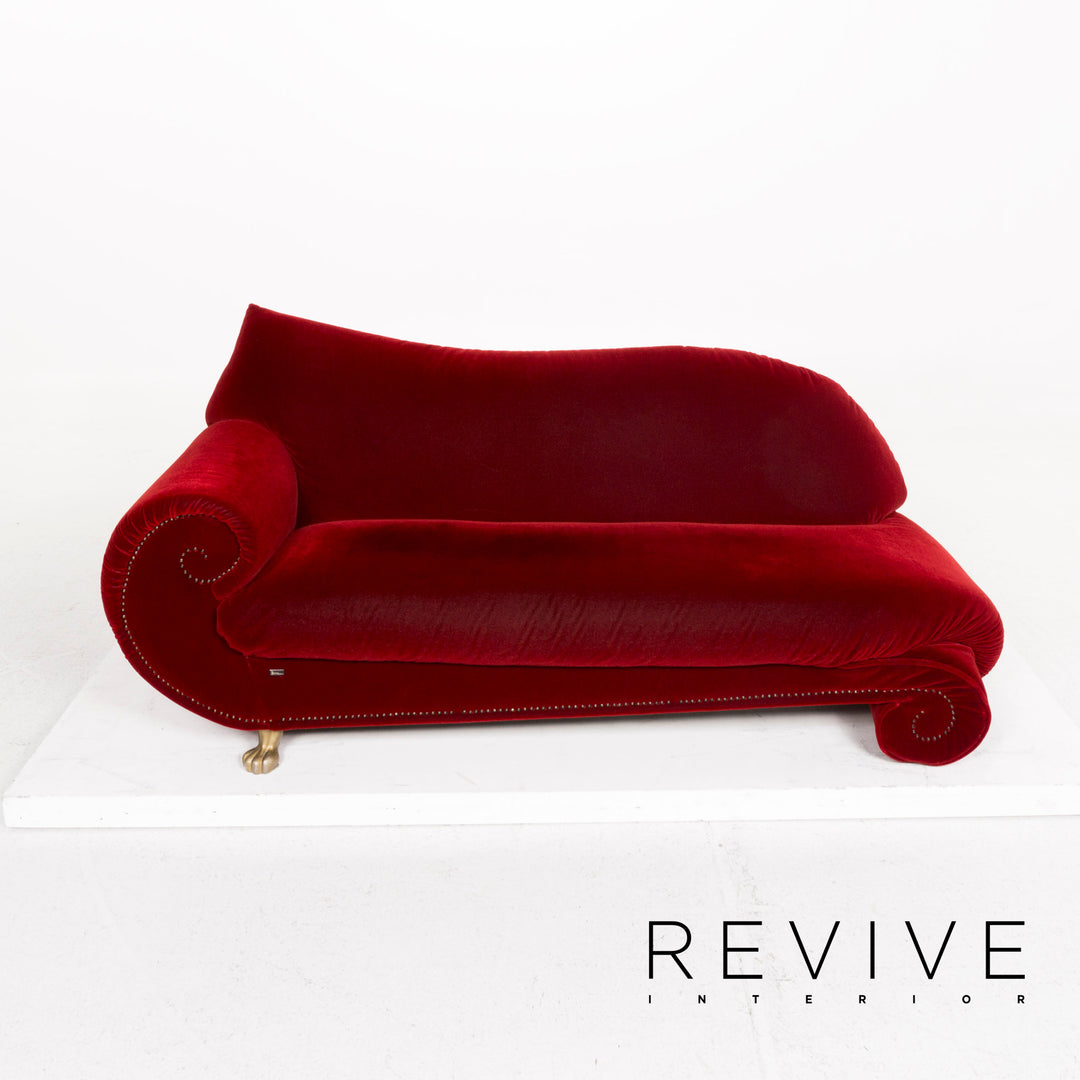 Bretz Gaudi Samt Sofa Rot Zweisitzer #12978