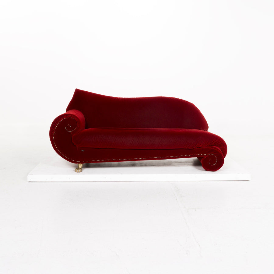 Bretz Gaudi Samt Sofa Rot Zweisitzer #12978