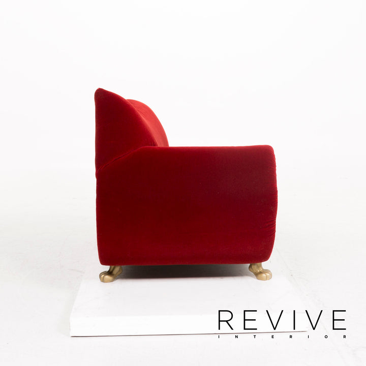 Bretz Gaudi Samt Sofa Rot Zweisitzer #12978