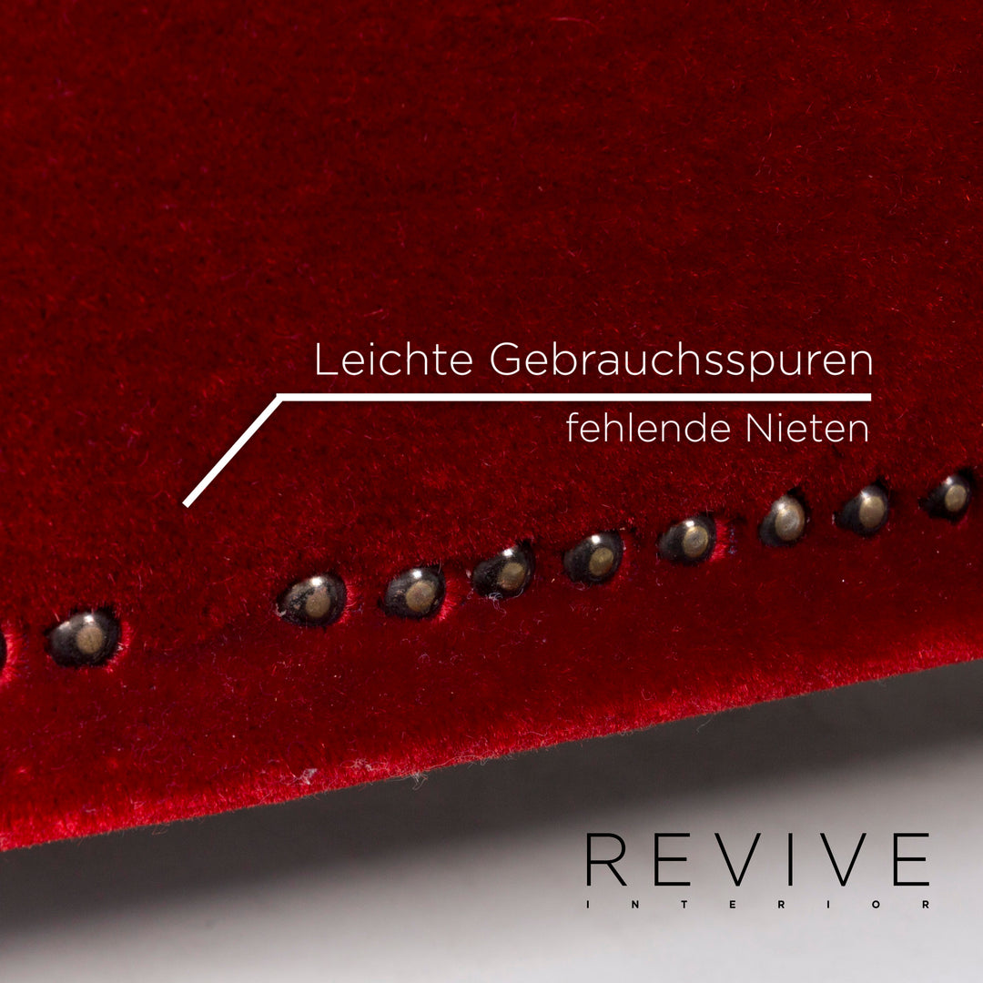 Bretz Gaudi Samt Sofa Rot Zweisitzer #12978