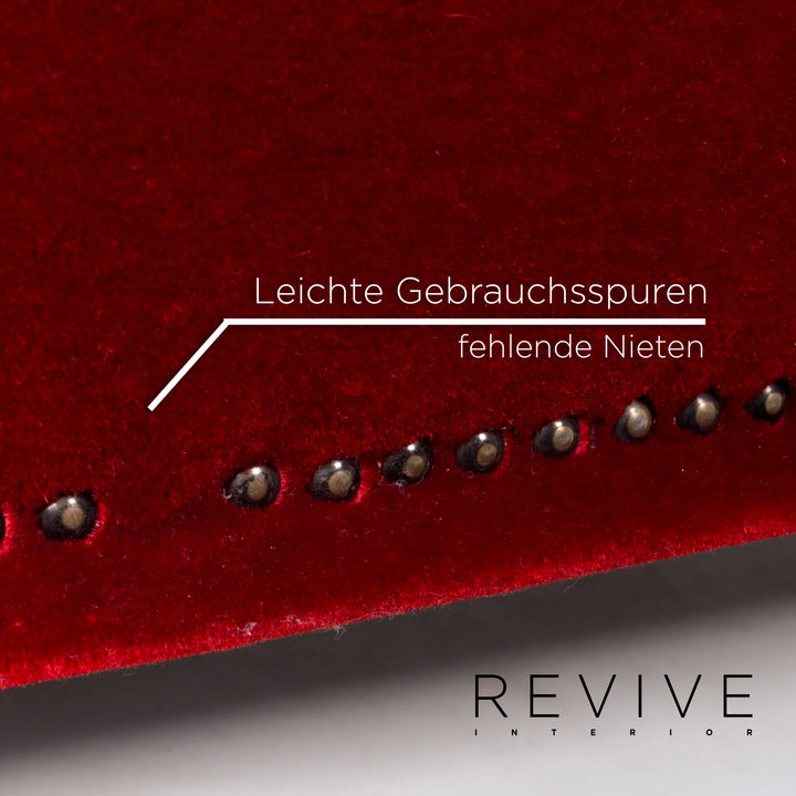 Bretz Gaudi Samt Sofa Rot Zweisitzer #12978