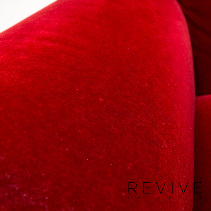 Bretz Gaudi Samt Sofa Rot Zweisitzer #12978