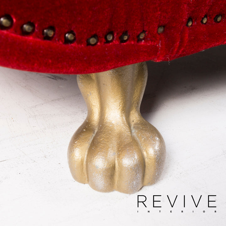 Bretz Gaudi Samt Sofa Rot Zweisitzer #12978