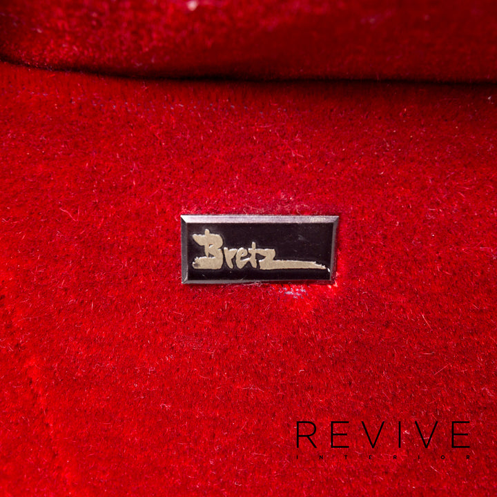 Bretz Gaudi Samt Sofa Rot Zweisitzer #12978