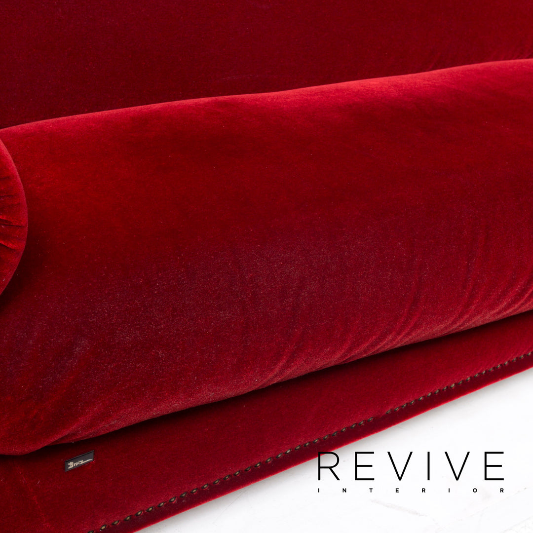 Bretz Gaudi Samt Sofa Rot Zweisitzer #12978
