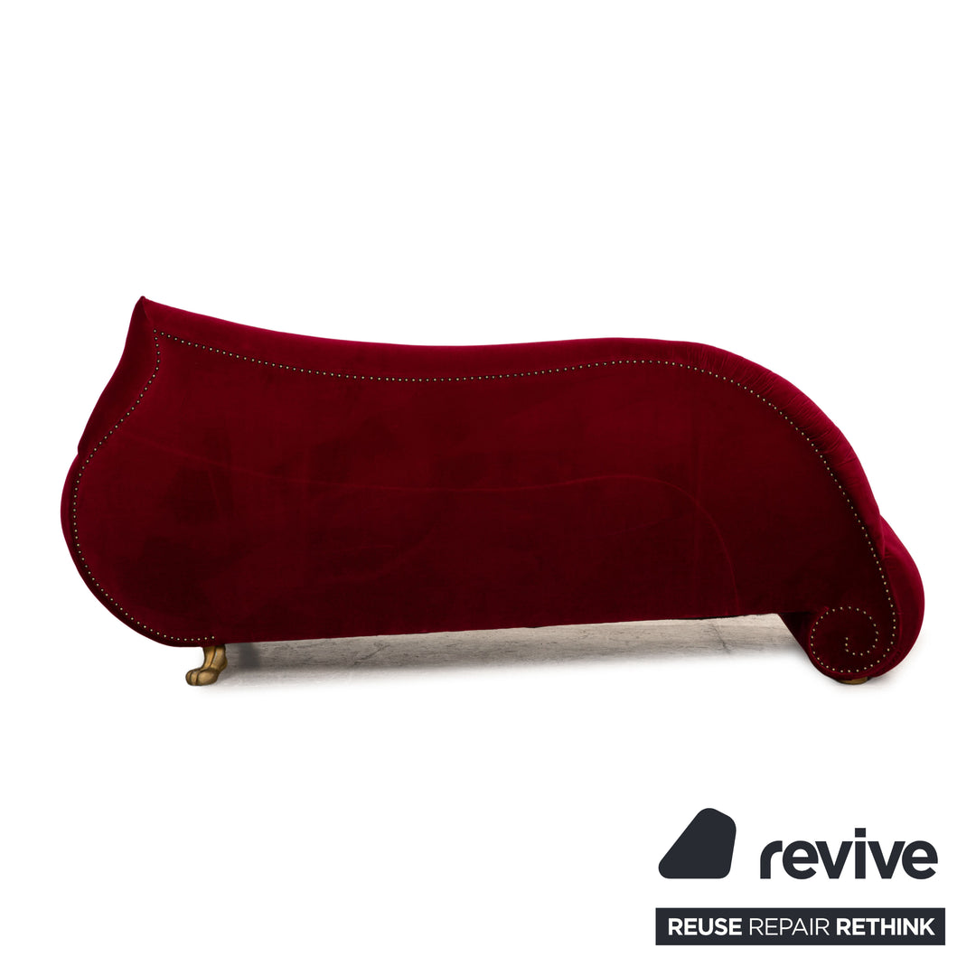 Bretz Gaudi Samt Sofa Rot Zweisitzer Couch Recamière