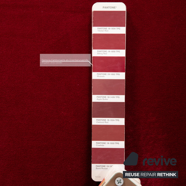 Bretz Gaudi Samt Sofa Rot Zweisitzer Couch Recamière