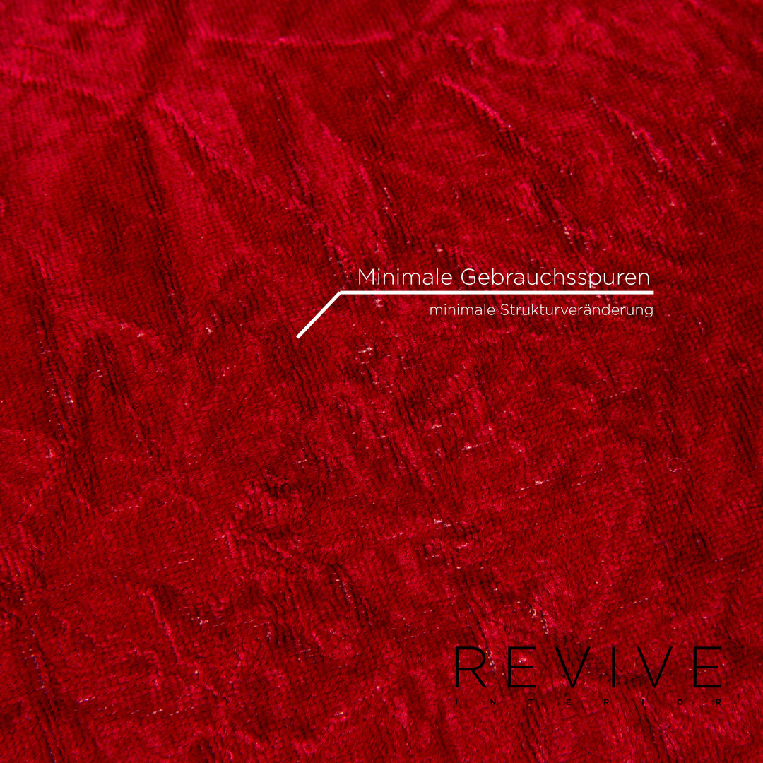 Bretz Gaudi Samt Stoff Hocker Rot #13594