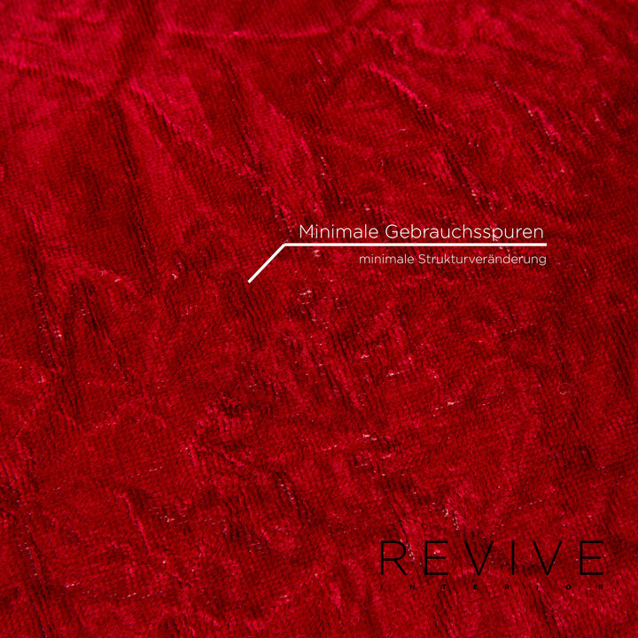 Bretz Gaudi Samt Stoff Hocker Rot #13594