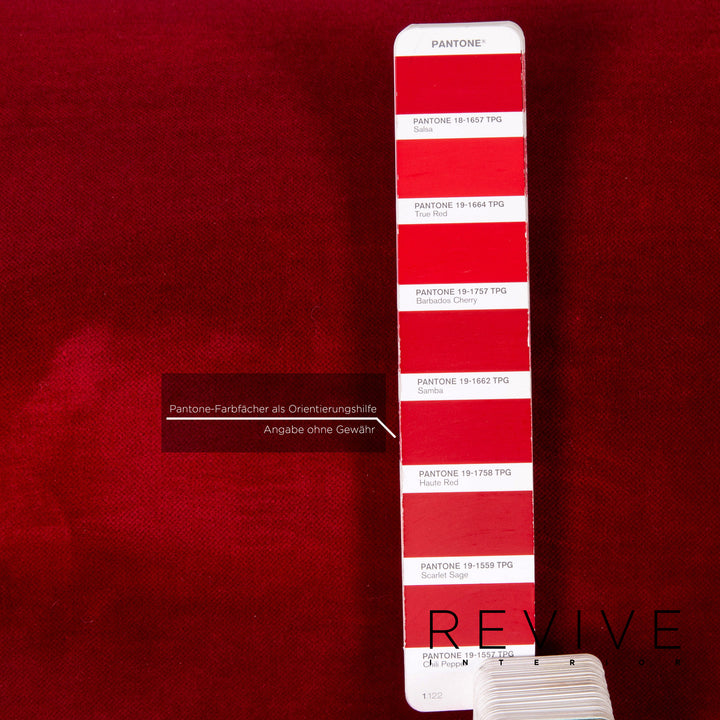 Bretz Gaudi Samt Stoff Hocker Rot Ottoman #15312