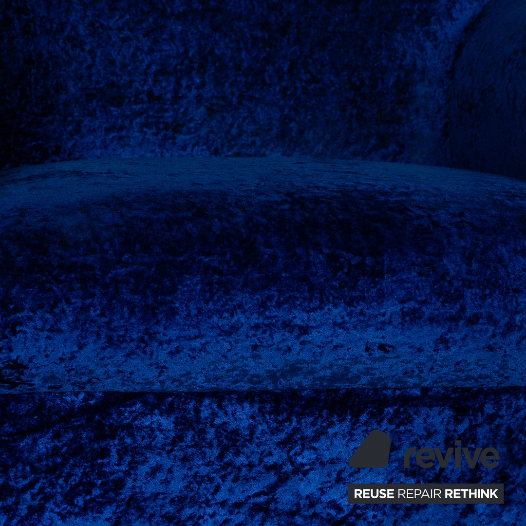 Bretz Gaudi Samt Stoff Sessel Blau