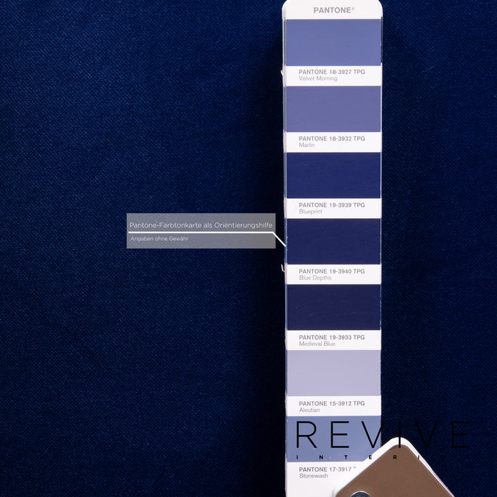 Bretz Gaudi Samt Stoff Sessel Blau Dunkelblau #13801