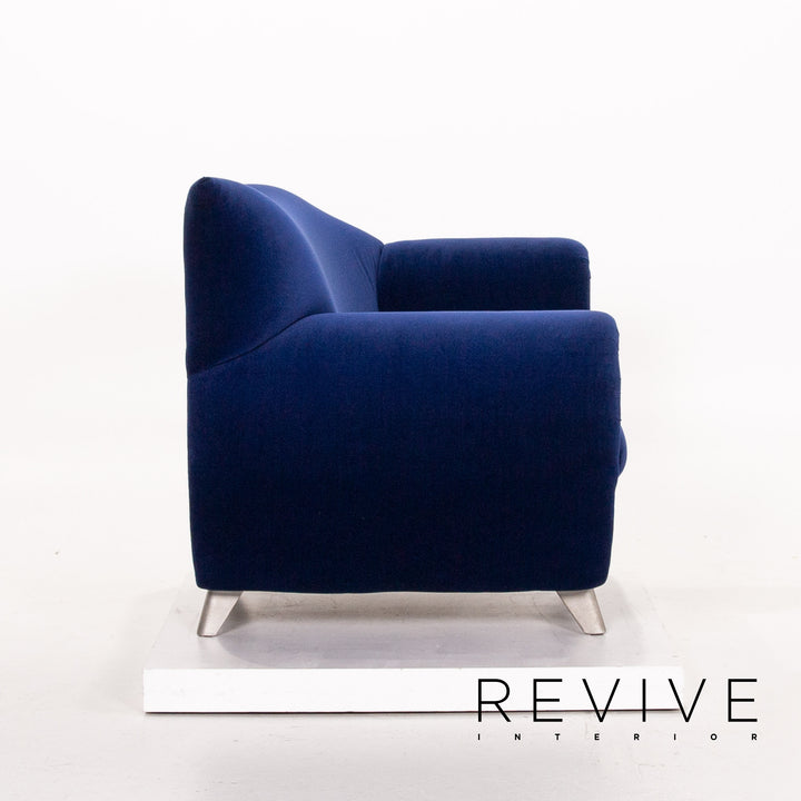 Bretz Gaudi Samt Stoff Sessel Blau Dunkelblau #13801