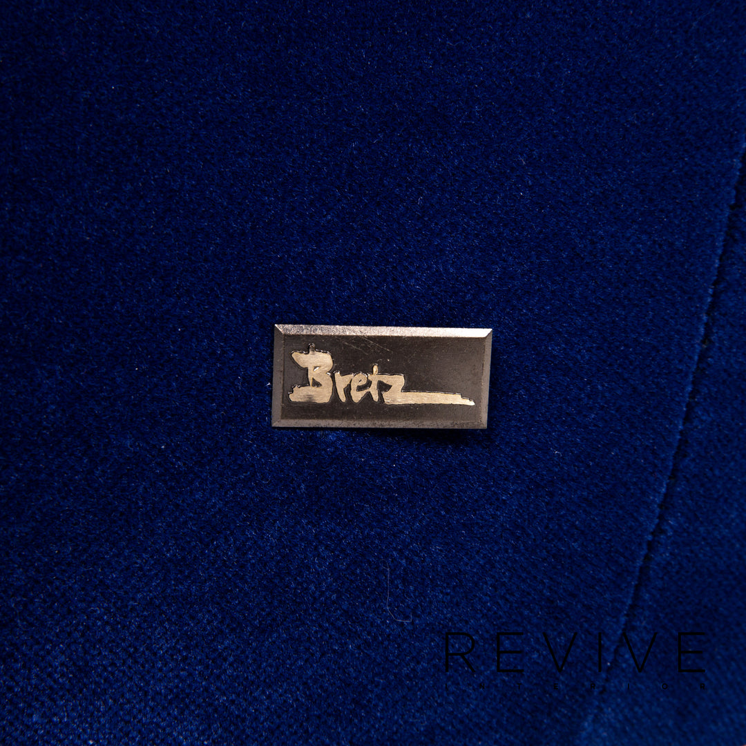 Bretz Gaudi Samt Stoff Sessel Dunkelblau Blau #13800