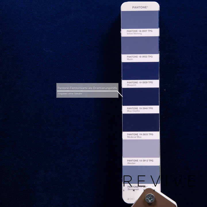 Bretz Gaudi Samt Stoff Sessel Dunkelblau Blau #13800