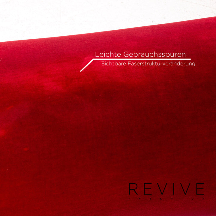 Bretz Gaudi Samt Stoff Sessel Garnitur Rot 1x Sessel 1x Hocker #15520