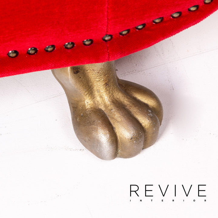 Bretz Gaudi Samt Stoff Sessel Rot #15311