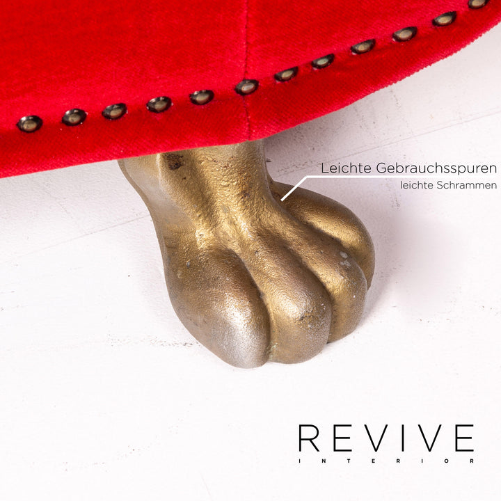 Bretz Gaudi Samt Stoff Sessel Rot #15311