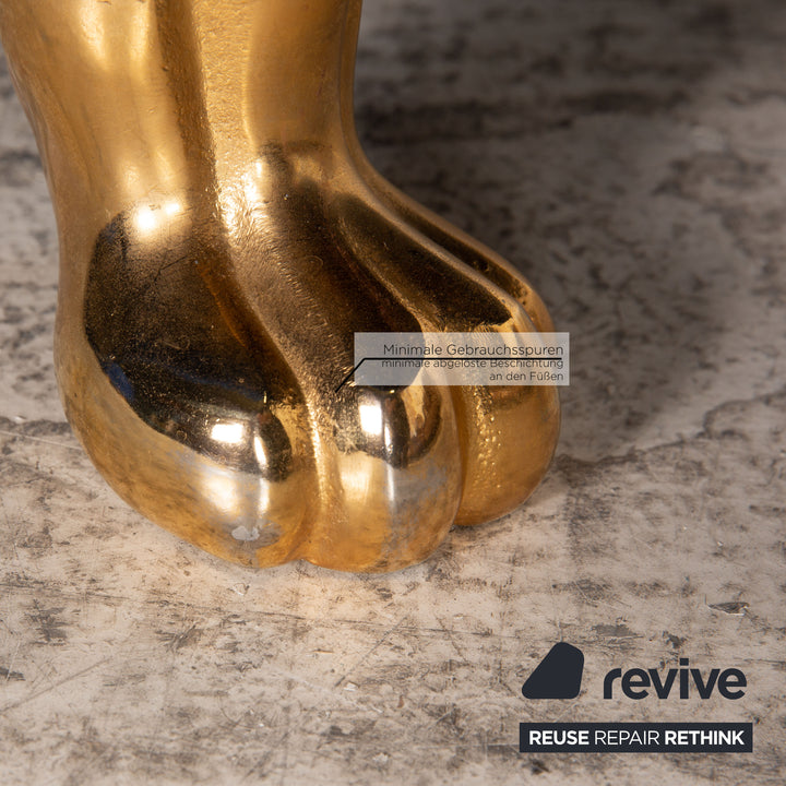 Bretz Gaudi Samt Stoff Sofa Blau Dreisitzer Couch Recamiere