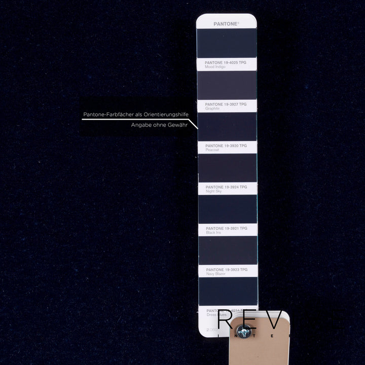 Bretz Gaudi Samt Stoff Sofa Blau Dunkelblau Dreisitzer Couch #12613