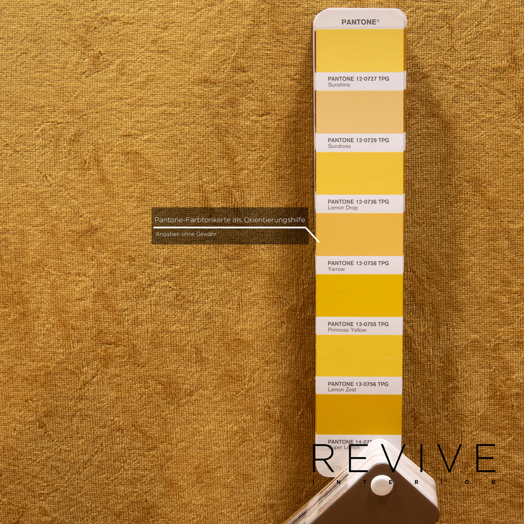 Bretz Gaudi Samt Stoff Sofa Gelb Zweisitzer Couch #13701