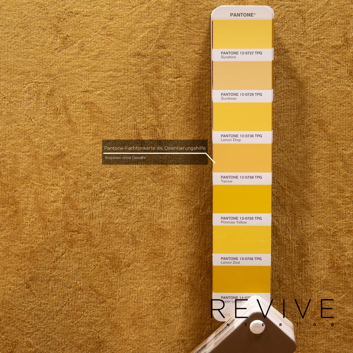 Bretz Gaudi Samt Stoff Sofa Gelb Zweisitzer Couch #13701