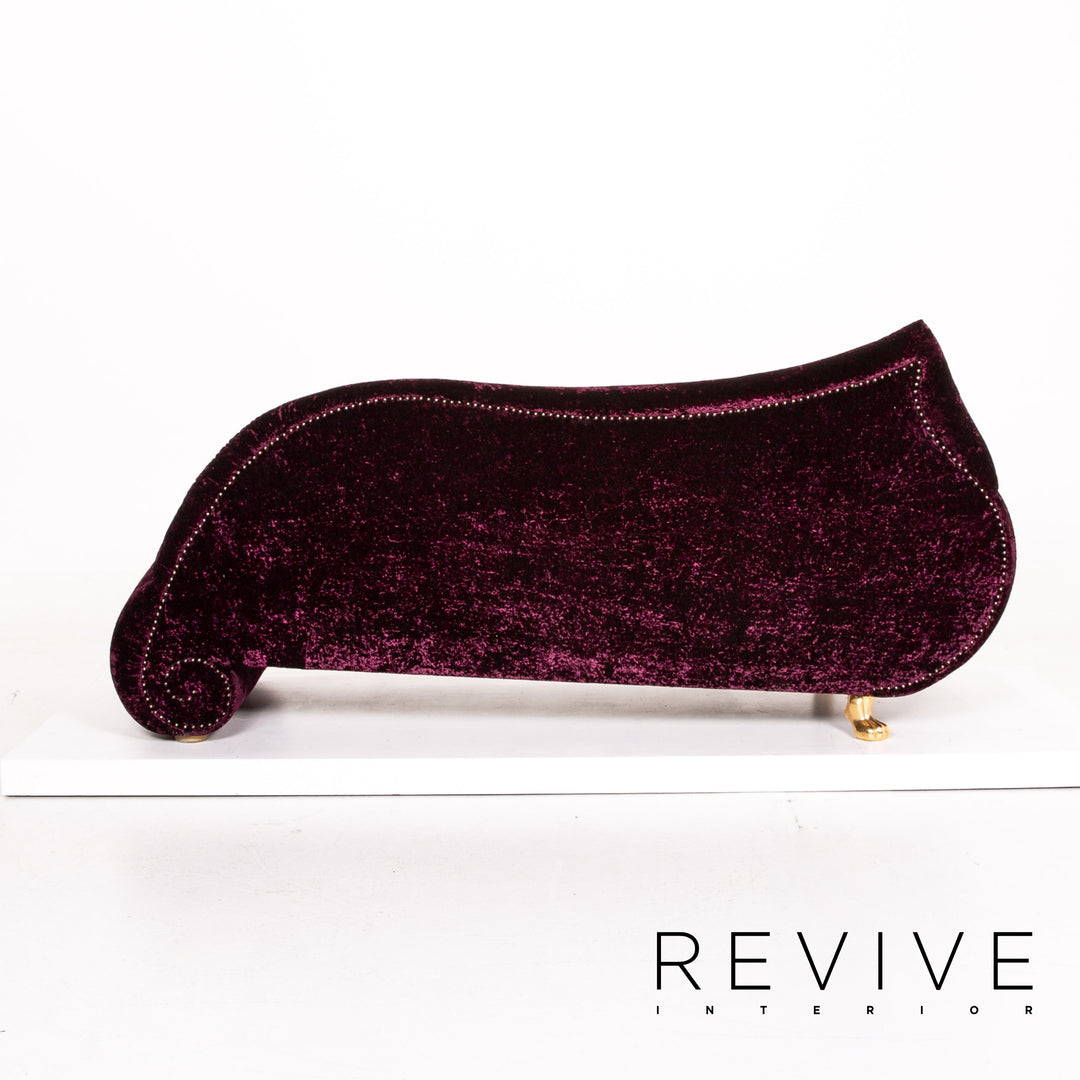 Bretz Gaudi Samt Stoff Sofa Lila Dreisitzer Couch #14431