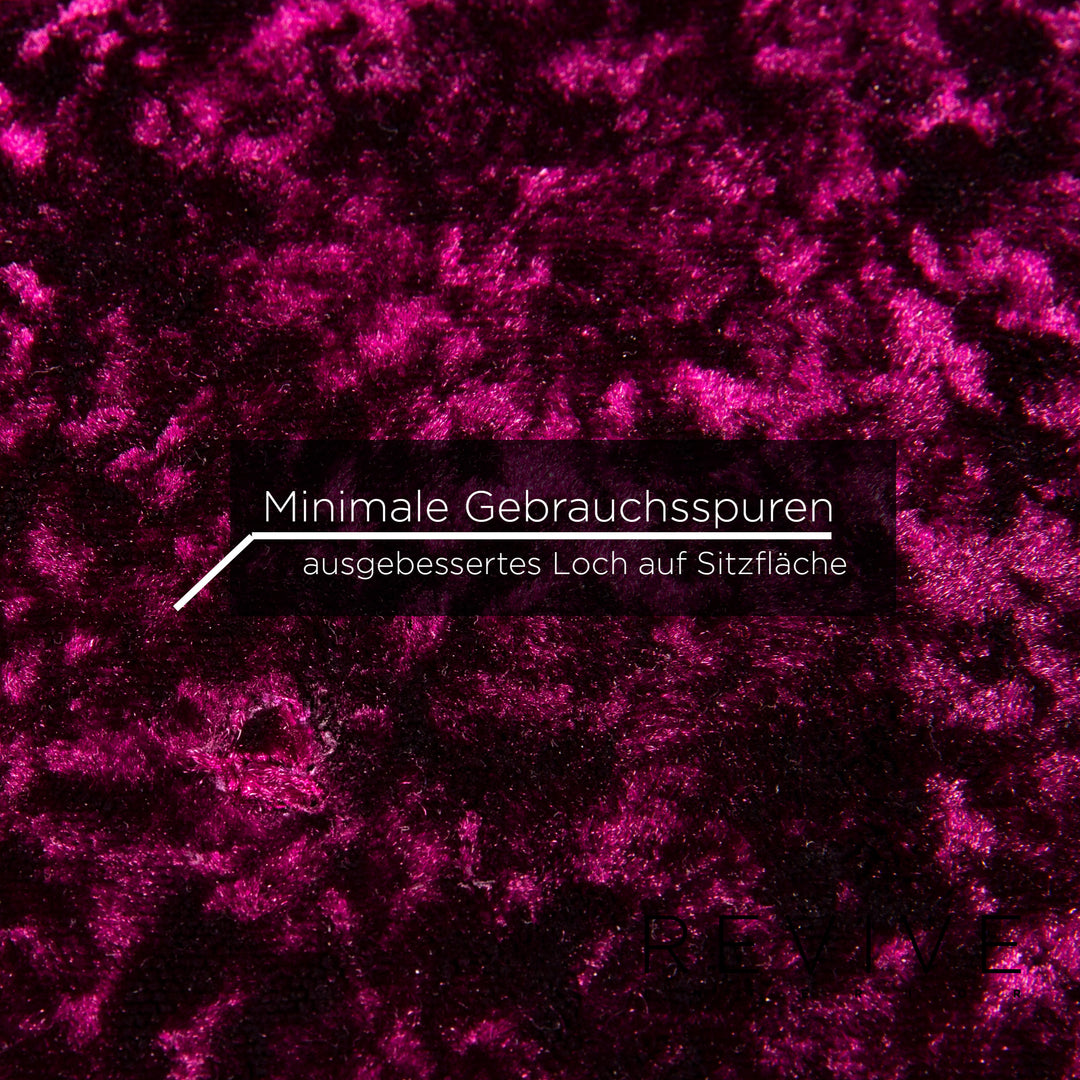 Bretz Gaudi Samt Stoff Sofa Lila Dreisitzer Couch #14431