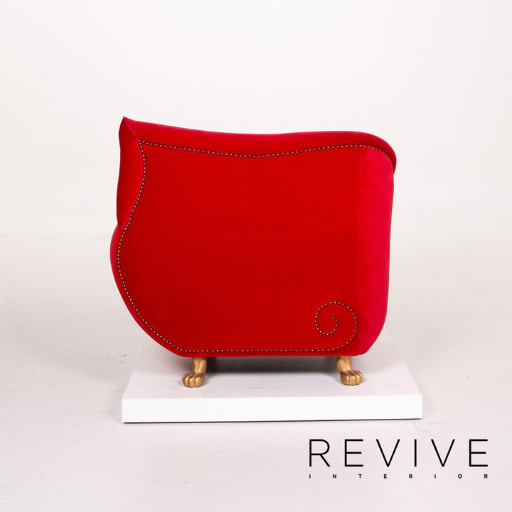 Bretz Gaudi Samt Stoff Sofa Rot #14261