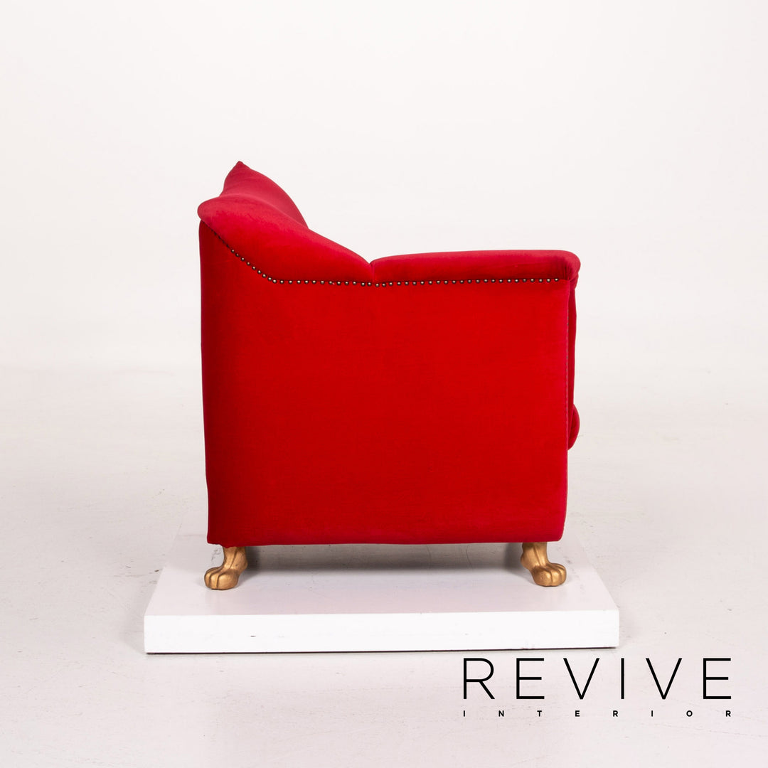 Bretz Gaudi Samt Stoff Sofa Rot #14261
