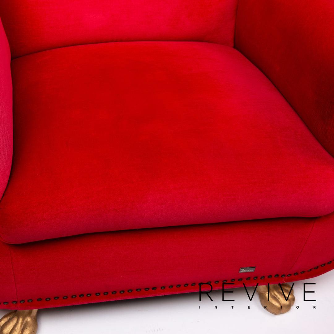 Bretz Gaudi Samt Stoff Sofa Rot #14261