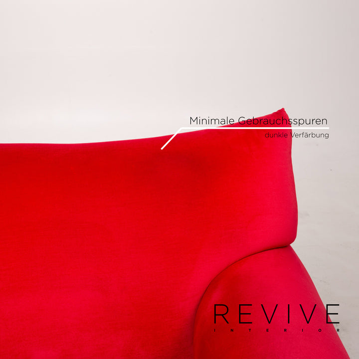 Bretz Gaudi Samt Stoff Sofa Rot #14261