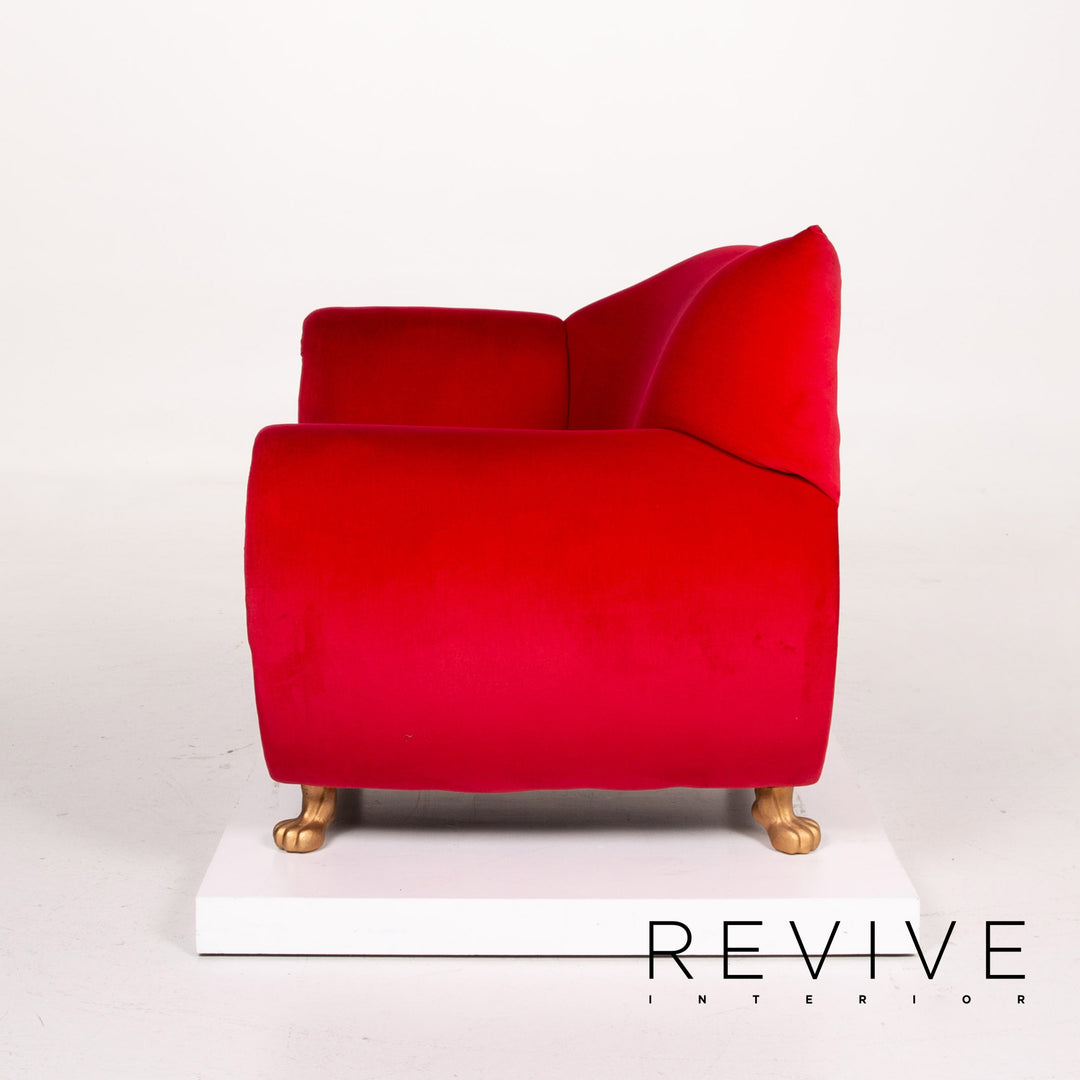 Bretz Gaudi Samt Stoff Sofa Rot #14261