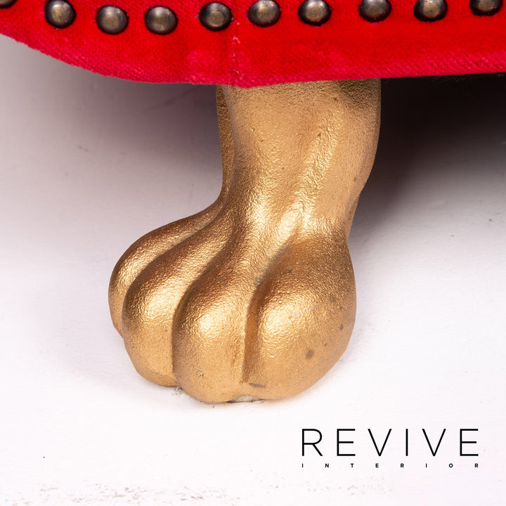 Bretz Gaudi Samt Stoff Sofa Rot #14261