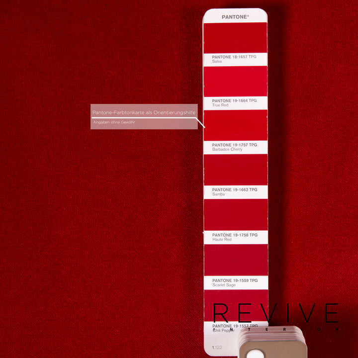 Bretz Gaudi Samt Stoff Sofa Rot Dreisitzer Couch #14326