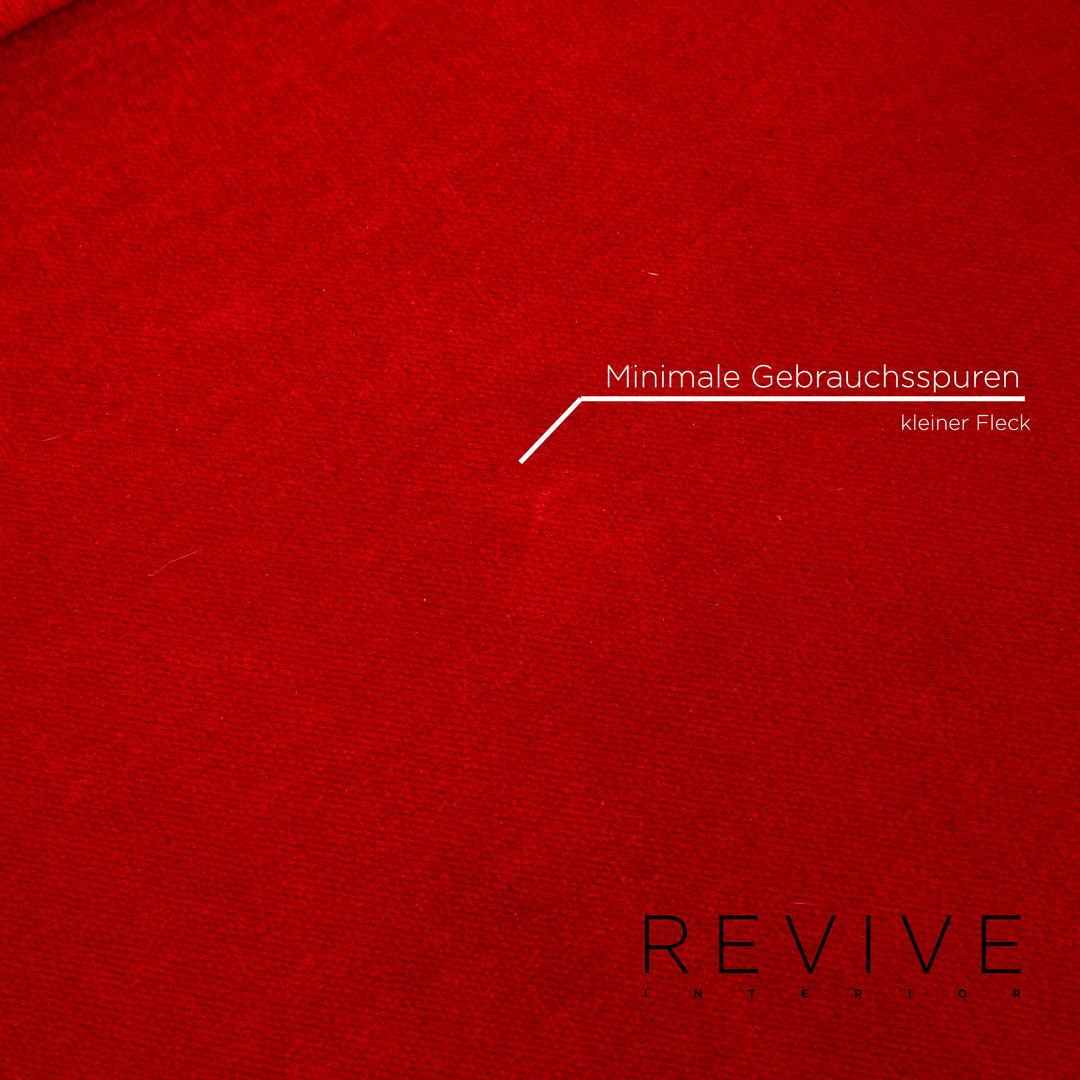 Bretz Gaudi Samt Stoff Sofa Rot Dreisitzer Couch #14326